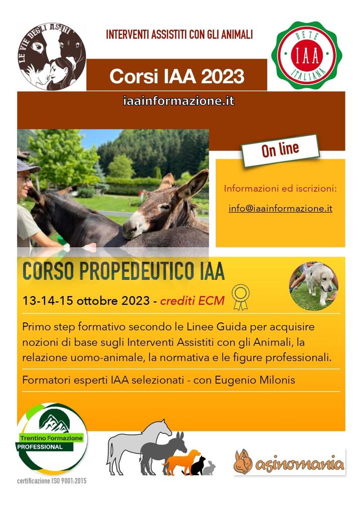 Programma Propedeutico IAA ottobre 23