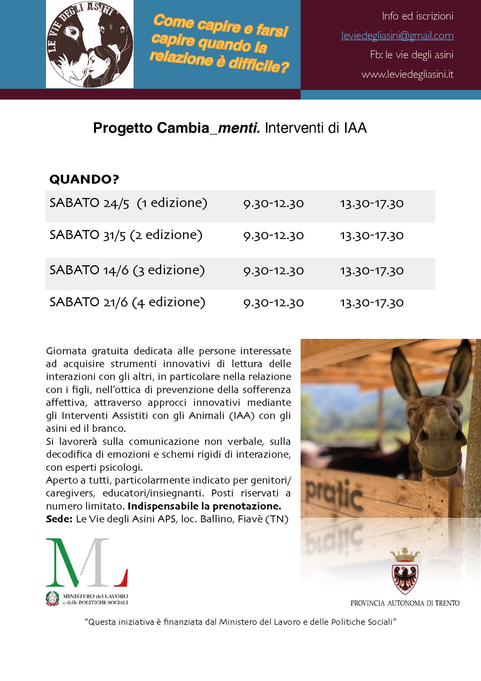 FLYER Giornate Le Vie Asini Maggio
